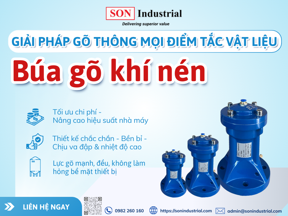 BÚA GÕ KHÍ NÉN – GIẢI PHÁP GÕ THÔNG MỌI ĐIỂM TẮC VẬT LIỆU
